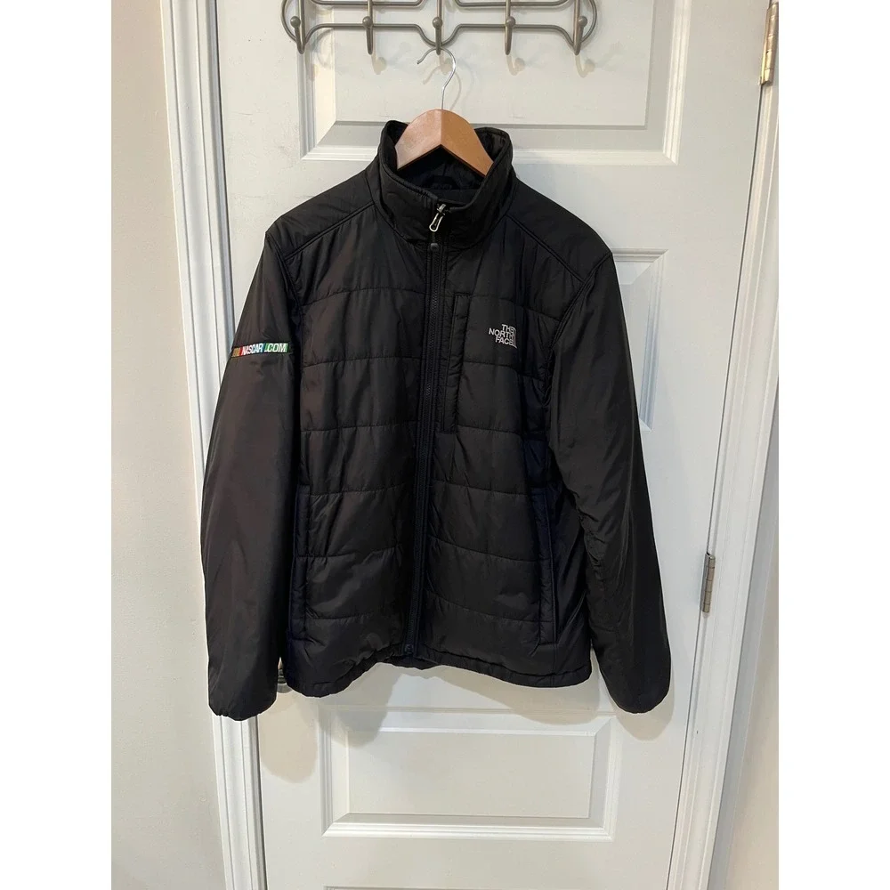 The North Face Mens Black PrimaLoft Puffer Jacket NASCAR.COM Patch Sz.Medium